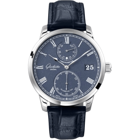 Senator Chronometer White Gold / Blue / Alligator / Folding
