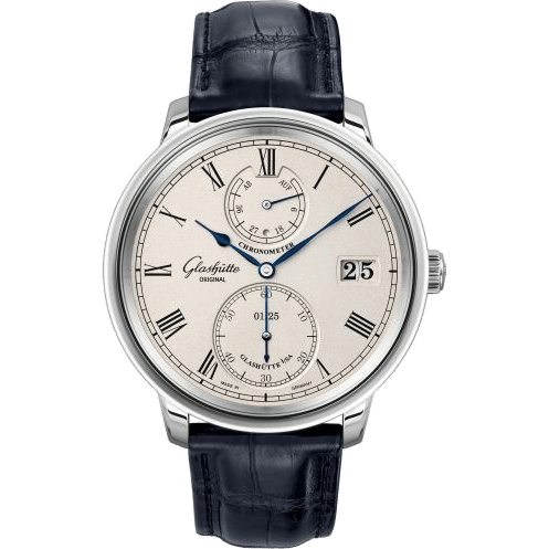 Senator Chronometer White Gold / Silver / Alligator / Folding
