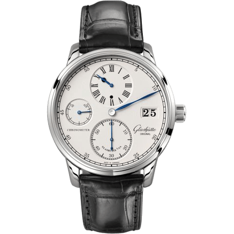Senator Chronometer Regulator White Gold / Silver / Alligator / Folding