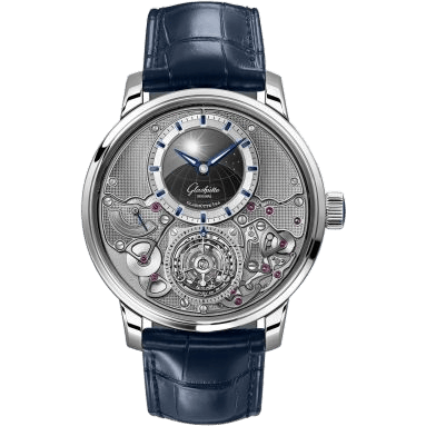 Senator Chronometer Flyback Tourbillon Platinum / Silver