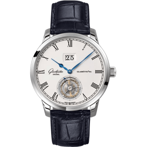 Senator Tourbillon Edition Alfred Helwig White Gold / Silver / Alligator / Folding