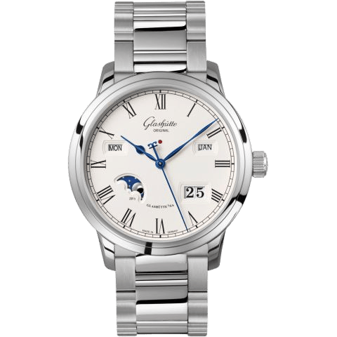 Senator Perpetual Calendar Stainless Steel / Silver/ Bracelet