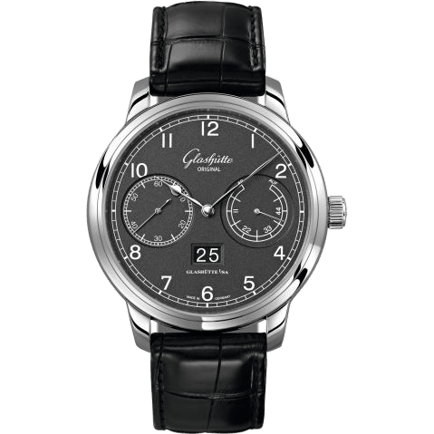 Senator Observer Stainless Steel / Grey / Alligator / Folding