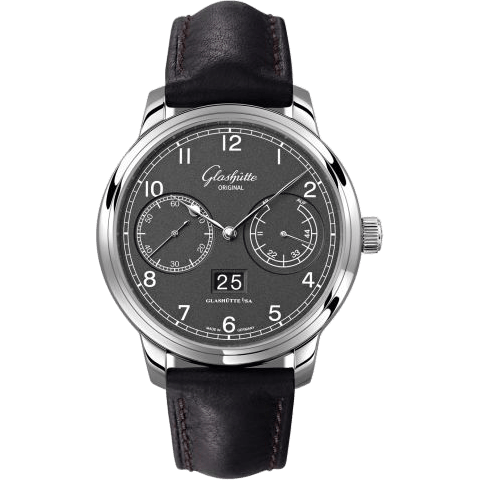 Senator Observer Stainless Steel / Grey / Calf / Folding