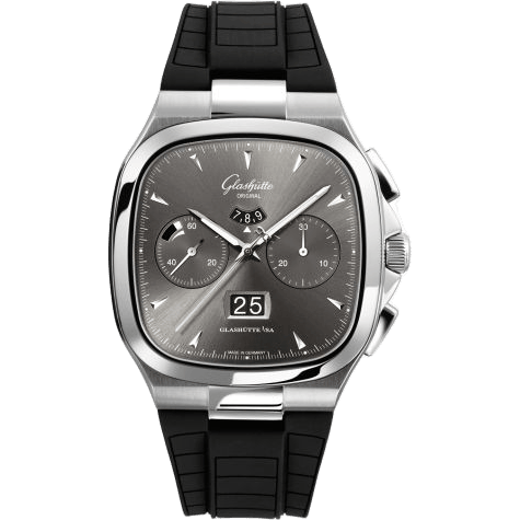 Seventies Chronograph Panorama Date Ruthenium / Rubber / Folding