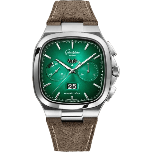Seventies Chronograph Panorama Date Green / Nubuck / Folding
