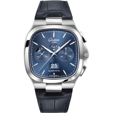 Seventies Chronograph Panorama Date Blue / Alligator - Folding