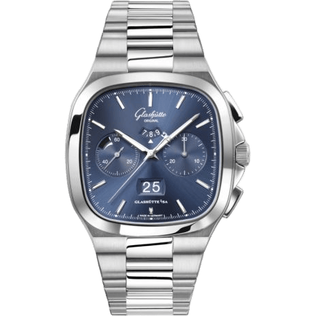 Seventies Chronograph Panorama Date Blue / Bracelet