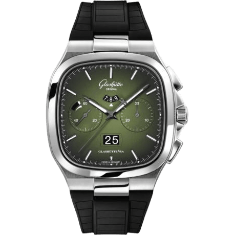 Seventies Chronograph Panorama Date Green / Rubber - Folding