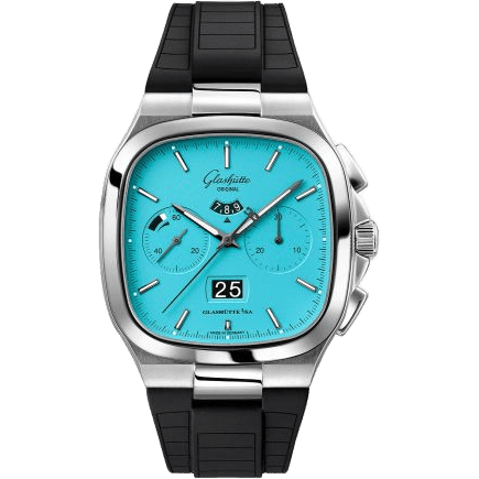 Seventies Chronograph Panorama Date Disco Blue / Rubber / Folding