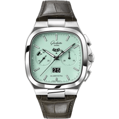 Seventies Chronograph Panorama Date Turquoise / Alligator / Folding