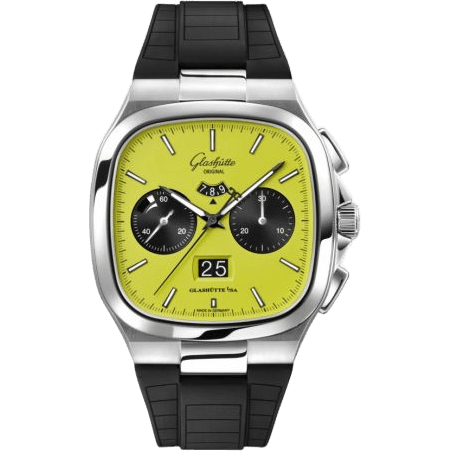 Seventies Chronograph Panorama Date Stainless Steel / Fusion / Rubber