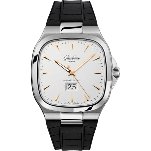 Seventies Panorama Date Silver / Rubber / Folding