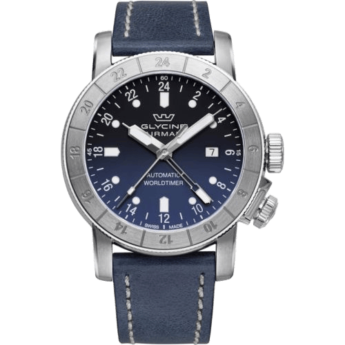 Airman 44 GMT Automatic Stainless Steel / Blue - Gradient