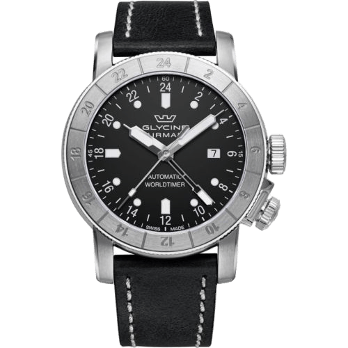 Airman 44 GMT Automatic Stainless Steel / Black