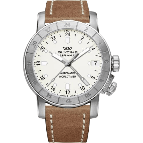 Airman 46 GMT Automatic Stainless Steel / White