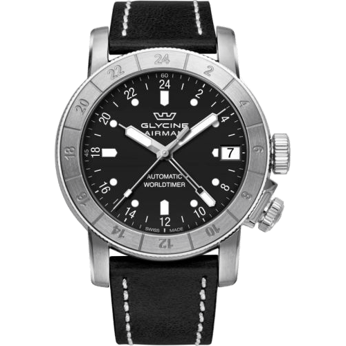 Airman 46 GMT Automatic Stainless Steel / Black