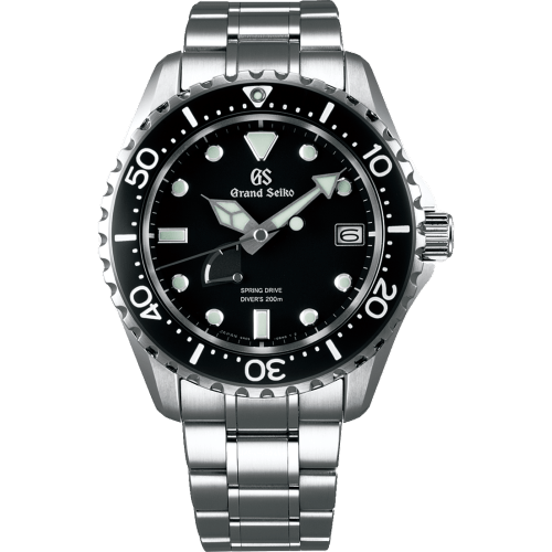 Spring Drive 200 m Diver's Stainless Steel / Black / Bracelet