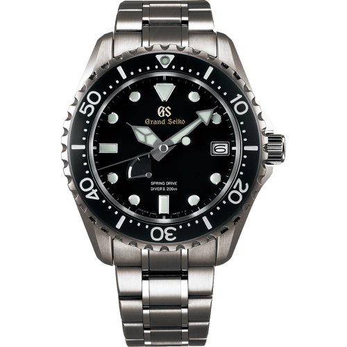 Spring Drive 200 m Diver's Titanium / Black / Bracelet