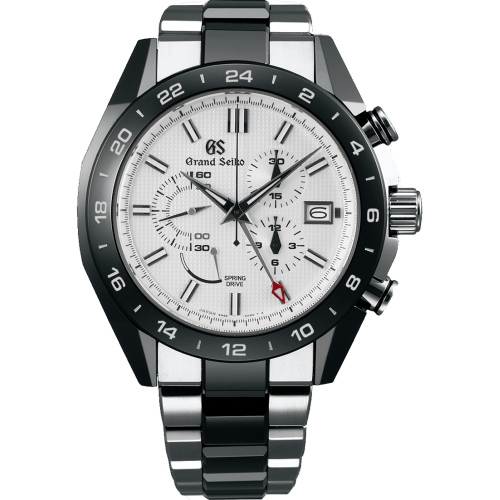 Spring Drive Chronograph Titanium / Ceramic / White / Bracelet / Black Ceramics Collection