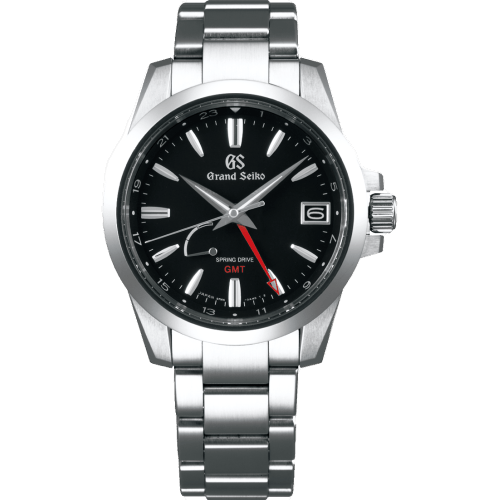 Spring Drive GMT Stainless Steel / Black / Bracelet