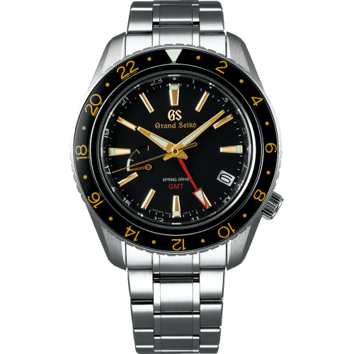 Spring Drive GMT Stainless Steel / Black / Bracelet