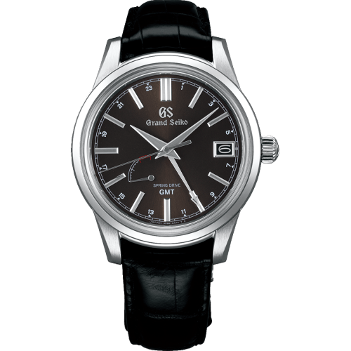 Spring Drive GMT Stainless Steel / Black / Strap