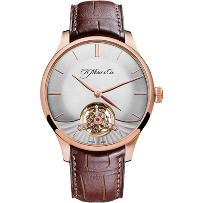 Venturer Tourbillon Dual Time, Red Gold, Argenté Dial