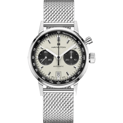 Intra-Matic 68 Auto Chrono Stainless Steel / Silver / Mesh