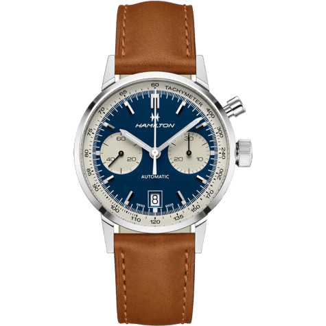 Intra-Matic 68 Auto Chrono Stainless Steel / Blue / Strap