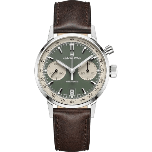 Intra-Matic 68 Auto Chrono Stainless Steel / Green / Strap
