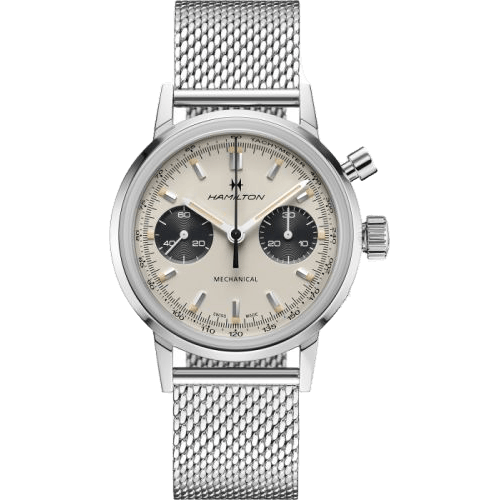 Intra-Matic Chronograph H Stainless Steel / White / Mesh