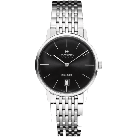 Intra-Matic 38 Stainless Steel / Black / Bracelet