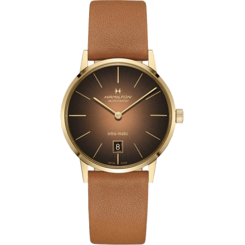 Intra-Matic 38 Yellow Gold / Brown