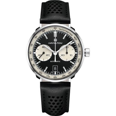 Intra-Matic 68 Auto Chrono Stainless Steel / Black / Strap