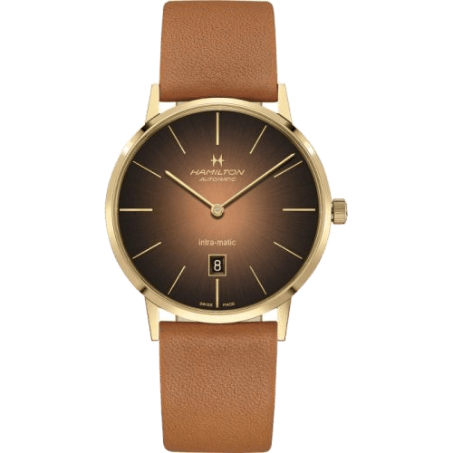 Intra-Matic 42 Yellow Gold / Brown