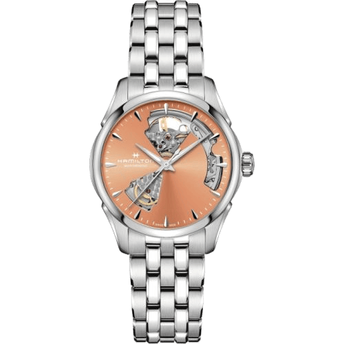Jazzmaster Open Heart 36 Stainless Steel / Apricot / Bracelet