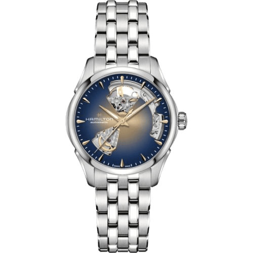 Jazzmaster Open Heart 36 Stainless Steel / Bronze - Navy Gradient / Bracelet