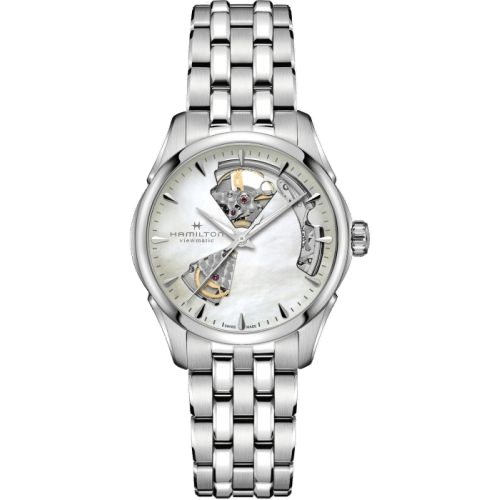 Jazzmaster Open Heart 36 Stainless Steel / MOP / Bracelet