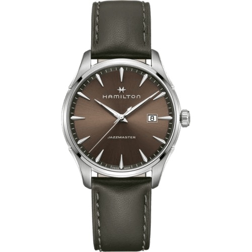 Jazzmaster Quartz 40 Stainless Steel / Brown