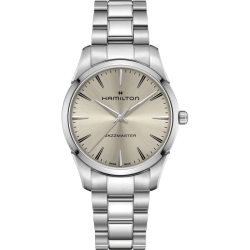 Jazzmaster Quartz 40 Stainless Steel / Beige / Bracelet