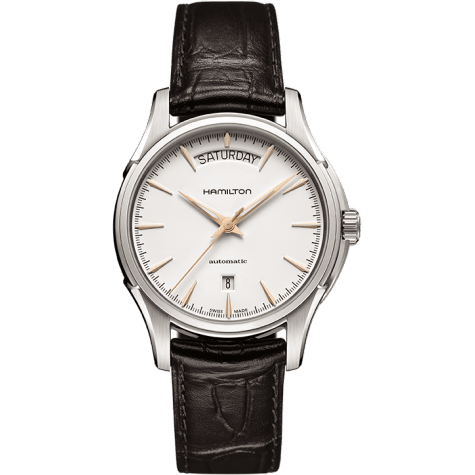 Jazzmaster Day Date 40 Stainless Steel / White