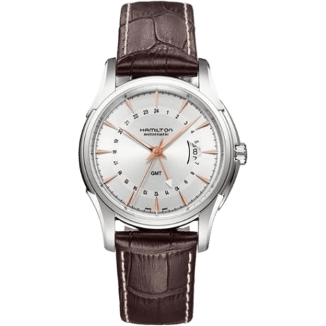 Jazzmaster Traveler GMT 42mm Silver Dial / Gold Indexen