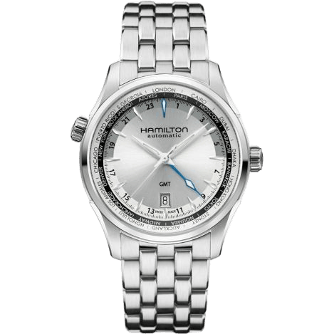 Jazzmaster GMT 42mm Silver Dial Bracelet