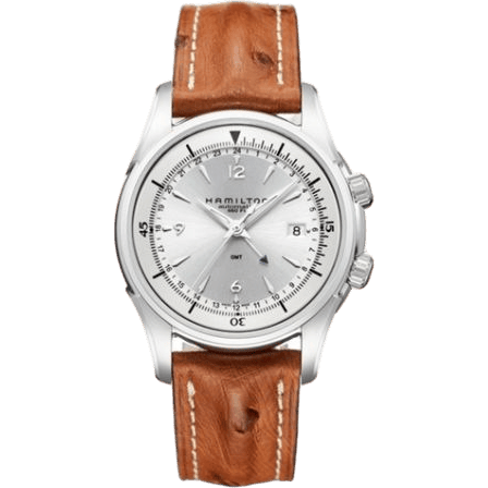Jazzmaster Traveler GMT 42mm Silver Dial / Ostrich