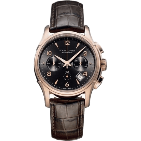 Jazzmaster Automatic Chronograph 42mm Black Dial PVD Gold