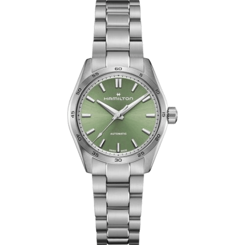 Jazzmaster Performer Auto 34 Stainless Steel / Green / Bracelet
