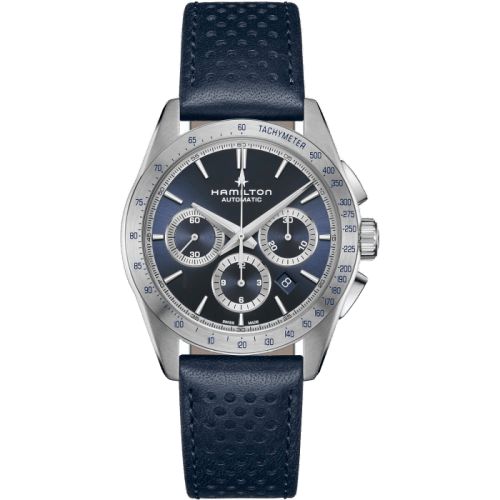 Jazzmaster Performer Auto Chrono 42 Stainless Steel / Blue