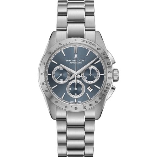 Jazzmaster Performer Auto Chrono 42 Stainless Steel / Blue / Bracelet