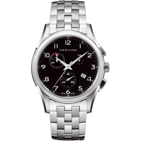 Jazzmaster Thinline Chrono Quartz Stainless Steel / Black / Bracelet